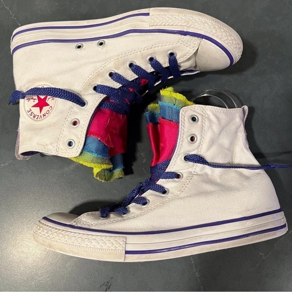 Converse sz 7 Party hi All Stars sneakers - Picture 7 of 16